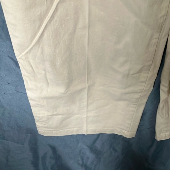 Express: Light Khaki Cropped Wide Leg High Rise Pants-98% Cotton/2% Spandex- 4 - Picture 7 of 16